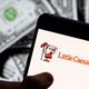 Little Caesar logo on mobile phone